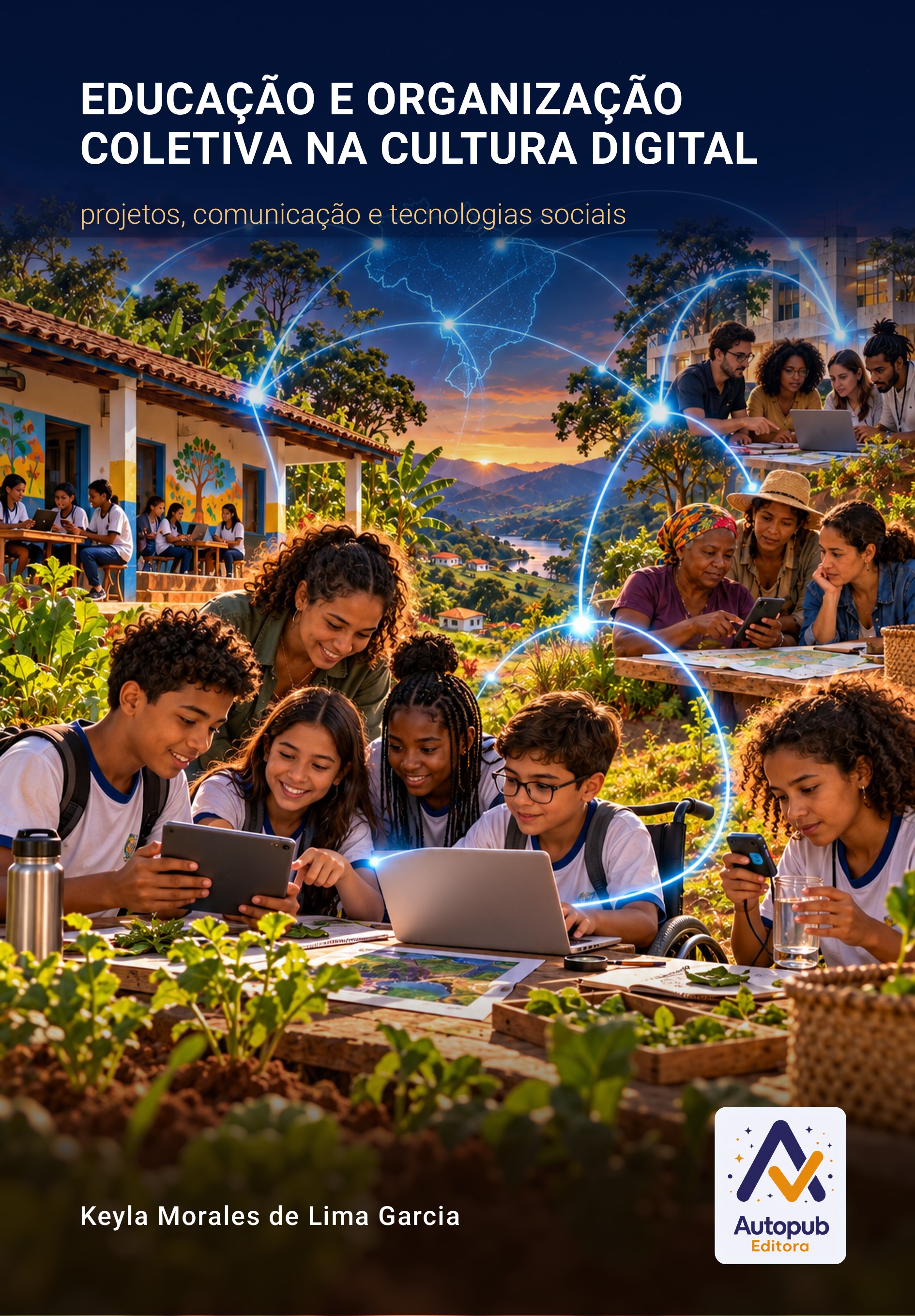 Capa de EDUCAÇÃO E ORGANIZAÇÃO COLETIVA NA CULTURA DIGITAL: projetos, comunicação e tecnologias sociais